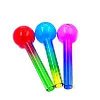 4" Glass Rainbow Color OIl Burner Pipe set of 3